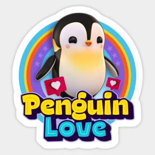 Penguin love Sticker